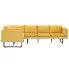 Szczegółowe zdjęcie nr 5 produktu Przestronna sofa narożna Selwa - żółta