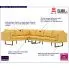Szczegółowe zdjęcie nr 8 produktu Przestronna sofa narożna Selwa - żółta
