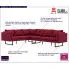Szczegółowe zdjęcie nr 8 produktu Przestronna sofa narożna Selwa - czerwona