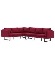 Przestronna sofa narożna Selwa - czerwona w sklepie aosom.live