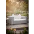 Szara 2 osobowa sofa z rattanu Abner