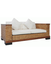 Sofa Otma 2A dwuosobowa - rattan + brąz w sklepie aosom.live