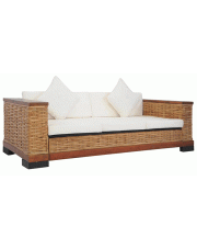 Sofa Otma 3A trzyosobowa - rattan + brąz w sklepie aosom.live