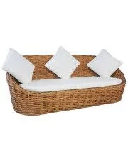 Trzyosobowa sofa z naturalnego rattanu - Evon w sklepie aosom.live