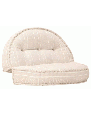 Materiałowa sofa Lekma - beżowa w sklepie aosom.live