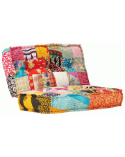 Kwadratowa piankowa sofa Talos - patchwork w sklepie aosom.live