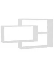 Zestaw białych półek ściennych - Keira w sklepie aosom.live