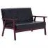 2-osobowa czarna sofa retro - Garner 2X