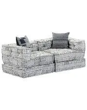 Dwuosobowa szara sofa modułowa - Montanex 3D w sklepie aosom.live