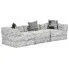 Szczegółowe zdjęcie nr 10 produktu Trzyosobowa szara sofa modułowa - Montanex 5D