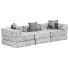 Szczegółowe zdjęcie nr 11 produktu Trzyosobowa szara sofa modułowa - Montanex 5D