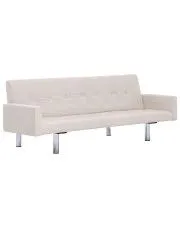Rozkładana sofa Enya  z podłokietnikami - kremowa w sklepie aosom.live