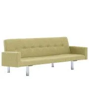 Rozkładana sofa Enya  z podłokietnikami - zielona w sklepie aosom.live