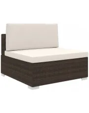Brązowa sofa ogrodowa z poduszką - Norbi w sklepie aosom.live