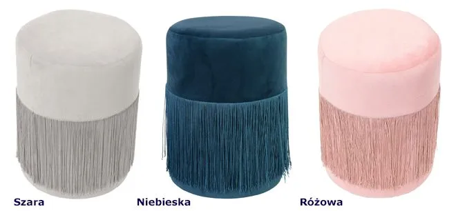 Miękkie pufy Tinis - welurowe