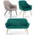 Szczegółowe zdjęcie nr 5 produktu Fotel w stylu glamour Tardi 3X - zielony