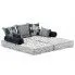 Dwuosobowa szara sofa modułowa Demri 2D