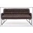Szczegółowe zdjęcie nr 4 produktu Industrialna sofa dwuosobowa Ekta 3X - popielata