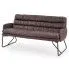 Zdjęcie produktu Industrialna sofa dwuosobowa Ekta 3X - popielata.