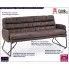 Fotografia Industrialna sofa dwuosobowa Ekta 3X - popielata z kategorii Wypoczynki