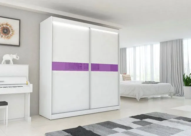 Produkt Szafa przesuwna Bexi 4X- biała lacobel - zdjęcie numer 2