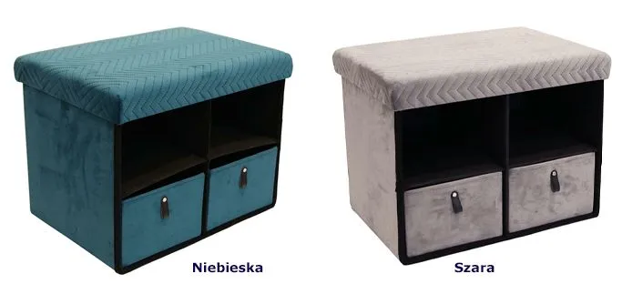 Praktyczne pufy Emesso - pikowane