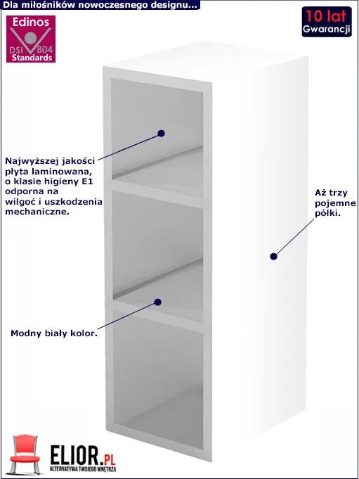 Biała szafka kuchenna Vokres 19X.
