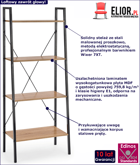 Loftowy regał Revers 6X.