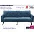 Fotografia Rozkładana pikowana sofa Kora - niebieska z kategorii Salon