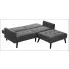 Szczegółowe zdjęcie nr 5 produktu Rozkładana pikowana sofa Kora - niebieska