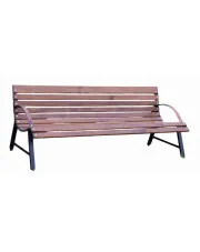 Drewniana ławka tarasowa Alexis 120 cm - orzech w sklepie aosom.live