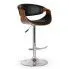 Czarny kuchenny tapicerowany hoker obrotowy loft - Alnus