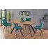 Szczegółowe zdjęcie nr 4 produktu Minimalistyczny stół w stylu loft Zenith - orzech