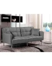 Sofa pikowana rozkładana Ervin - popiel w sklepie aosom.live