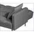 Zdjęcie popielata pikowana rozkładana sofa Ervin | aosom.live