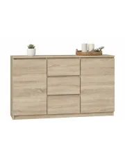 Komoda z drzwiczkami i szufladami dąb sonoma - Suso 120 cm w sklepie aosom.live