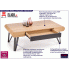 Zdjęcie produktu Ława z szufladą w stylu loft Rolia - Dąb złoty.
