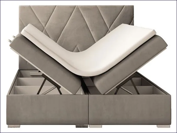 Dwuosobowe łóżko typu boxspring 120x200 Olvina