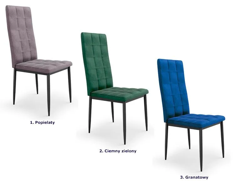 Produkt Krzesło w stylu glamour Edana - granatowy - zdjęcie numer 3