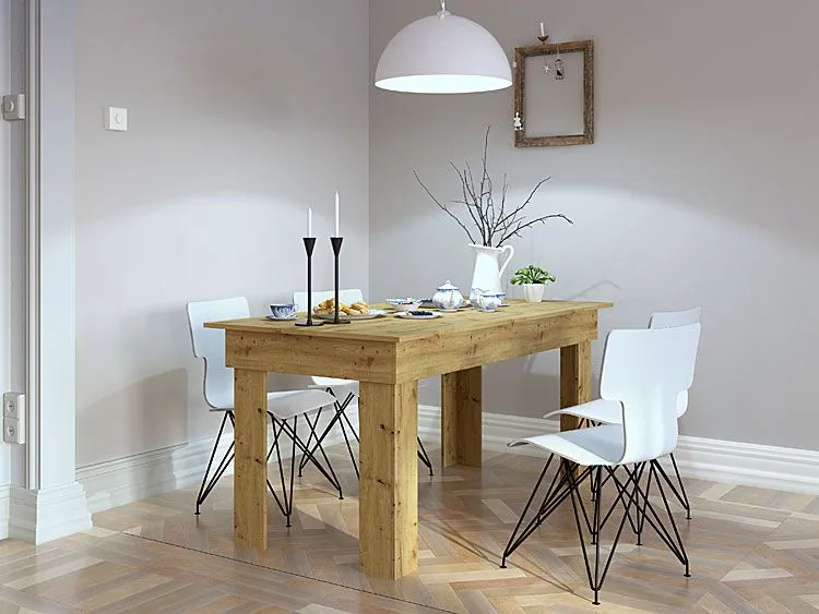 Loftowy stół 160x80 cm dąb artisan Tida