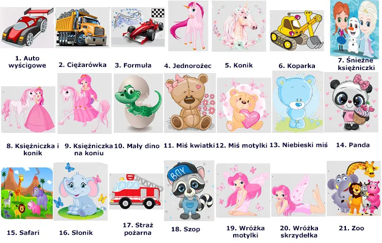 Kolorowe naklejki na meble z kolekcji Happy