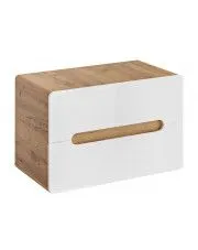 Wisząca szafka pod umywalkę nablatową biały połysk - Zeftox 8X 80 cm w sklepie aosom.live