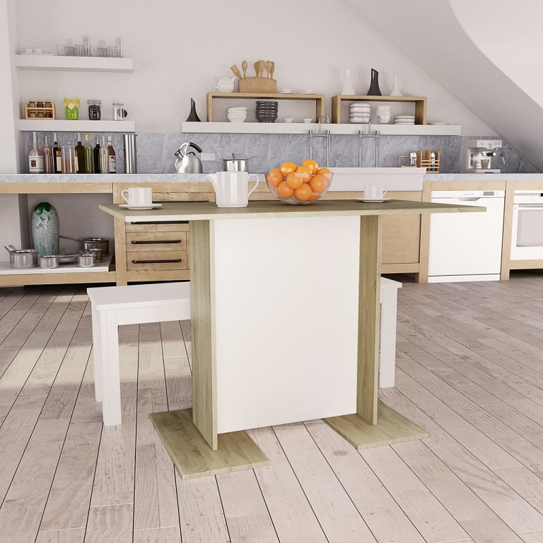 Produkt Biało-dębowy klasyczny stół - Mafo - zdjęcie numer 2