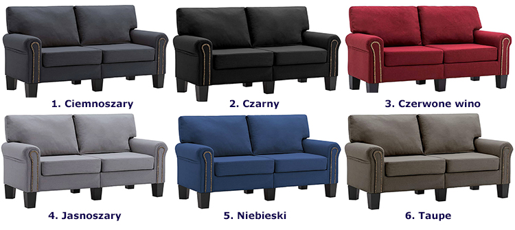 Produkt Luksusowa dwuosobowa sofa czarna - Dionas 2X