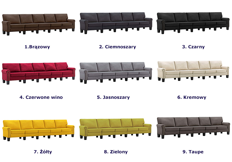 Produkt 5-osobowa jasnoszara sofa dekoracyjna - Dionas 5X