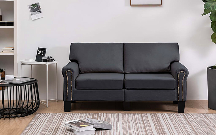 Dwuosobowa ciemnoszara sofa Dionas 2X 
