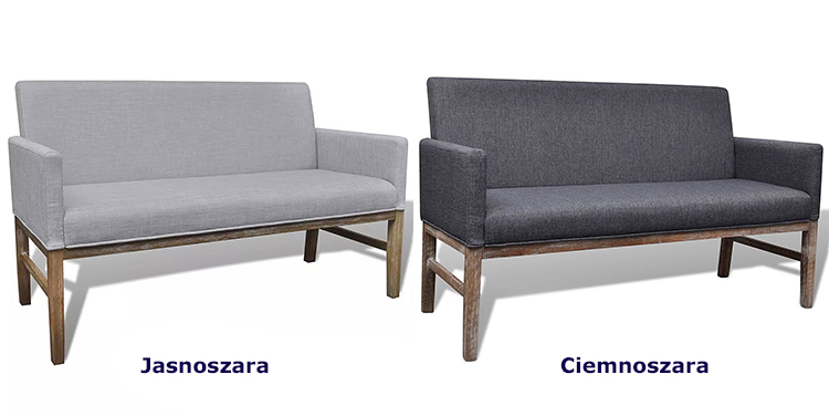 Produkt Ciemnoszara elegancka ławka tapicerowana - Hikko - zdjęcie numer 2