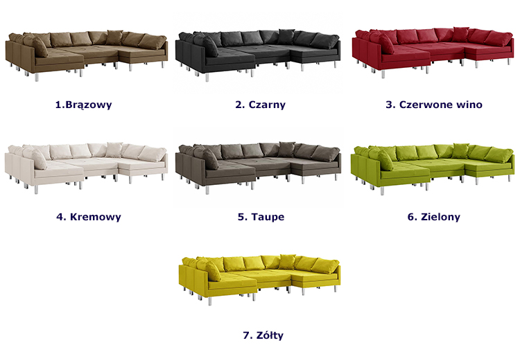 Produkt Sofa modułowa z tkaniny taupe - Basket 9Q
