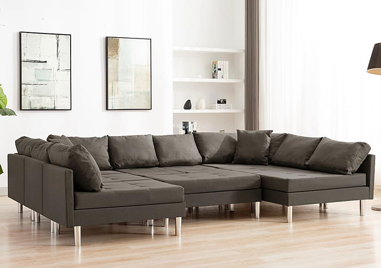 Taupe sofa modułowa z tkaniny Basket 9Q