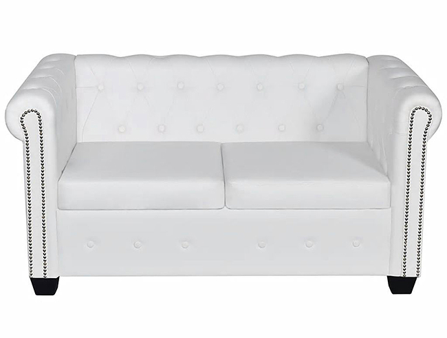 Biała sofa Chesterfield Xavier 2Q